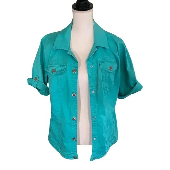 Dress barn size 14/16 short sleeve jacket EUC - Picture 3 of 9